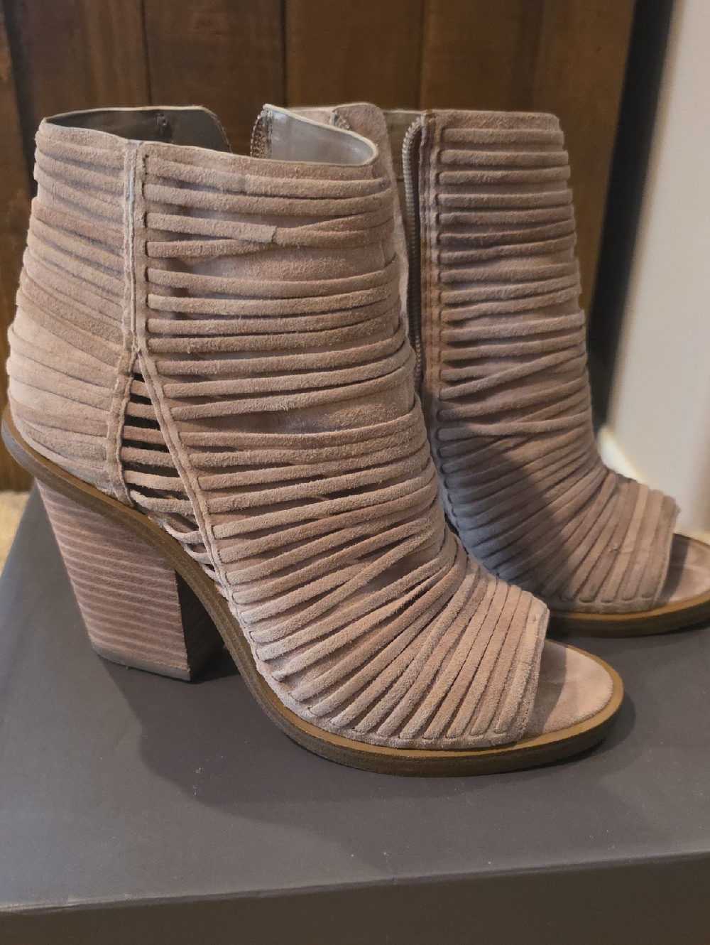 Vince Camuto Suede Block Heel Booties